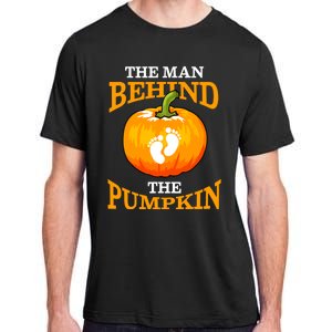 The Man Behind The Pumpkin Dad Soon Halloween Pregnancy Adult ChromaSoft Performance T-Shirt