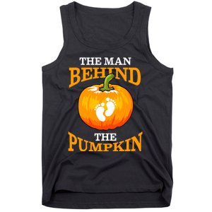 The Man Behind The Pumpkin Dad Soon Halloween Pregnancy Tank Top