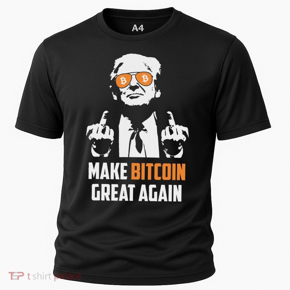 Trump Make Bitcoin Great Again Funny Maga Pro Trump Performance Shirt