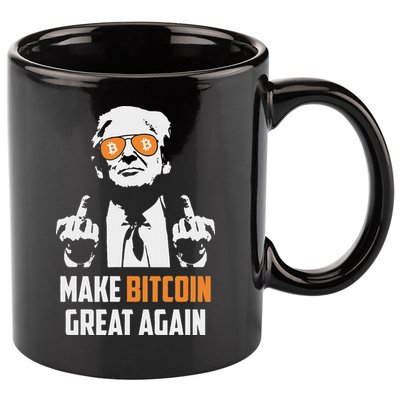Trump Make Bitcoin Great Again Funny Maga Pro Trump 11oz C Handle Ceramic Mug
