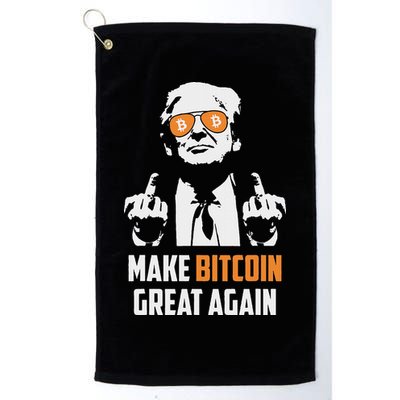 Trump Make Bitcoin Great Again Funny Maga Pro Trump Golf Towel