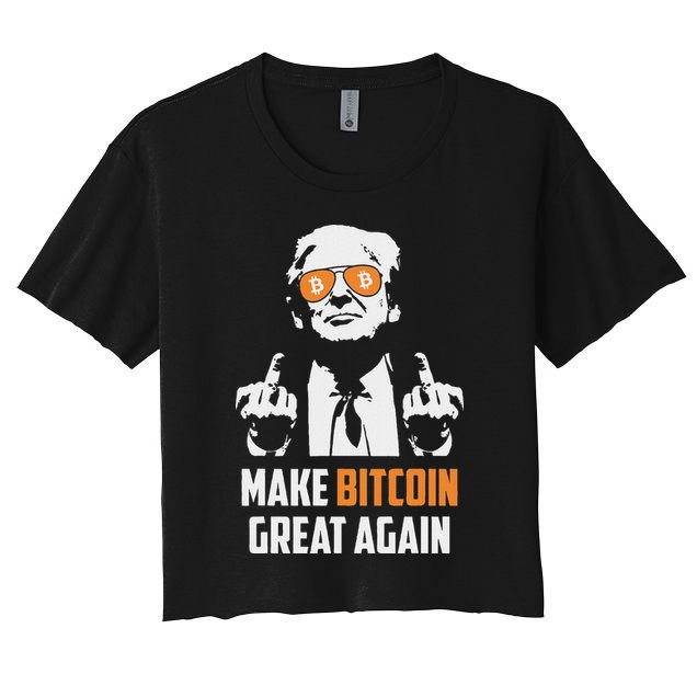 Trump Make Bitcoin Great Again Funny Maga Pro Trump Crop Top