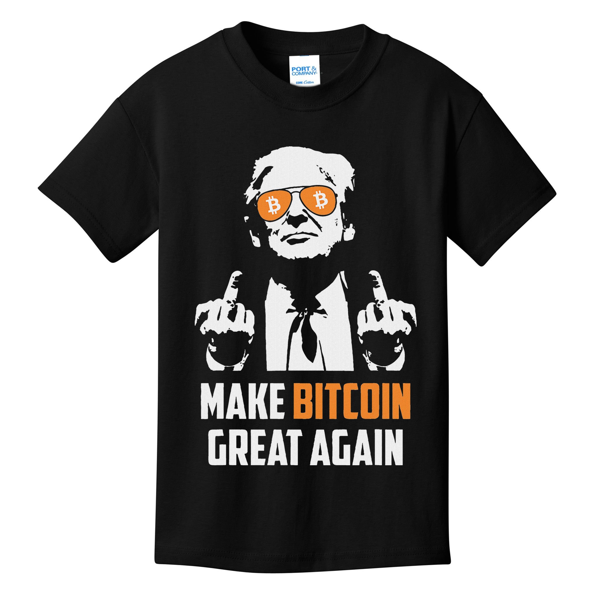 Trump Make Bitcoin Great Again Funny Maga Pro Trump Kids T-Shirt
