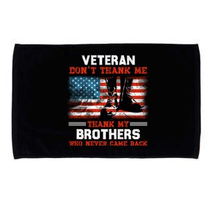 Thank My Brother | Veterans Day Patriotic Military Veteran Microfiber Hand Towel