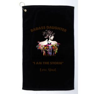 To My Badass Daughter If Fate Whispers To You Gift Platinum Collection Golf Towel