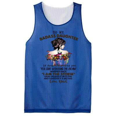 To My Badass Daughter If Fate Whispers To You Gift Mesh Reversible Basketball Jersey Tank