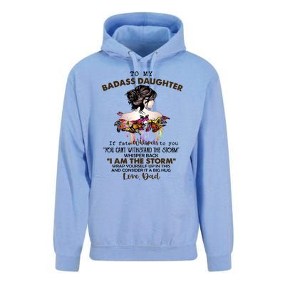 To My Badass Daughter If Fate Whispers To You Gift Unisex Surf Hoodie