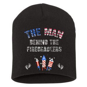 The Man Behind The Twins FIRECRACKERS 4th Of July Expecting Short Acrylic Beanie