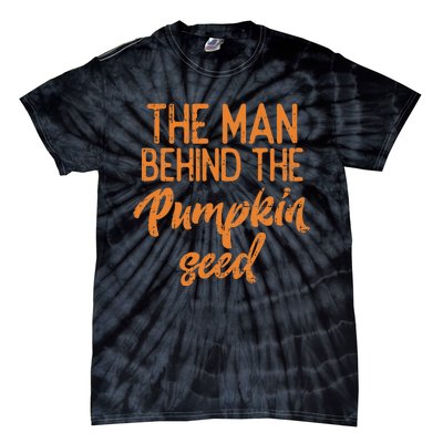 The Man Behind The Pumpkin Seed Halloween Pregnancy Tie-Dye T-Shirt