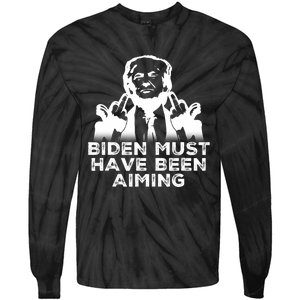 Trump Meme Butler Pennsylvania Trump Rally Today Trump 2024 Tie-Dye Long Sleeve Shirt