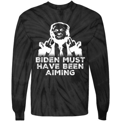 Trump Meme Butler Pennsylvania Trump Rally Today Trump 2024 Tie-Dye Long Sleeve Shirt