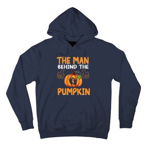 The Man Behind The Pumpkin New Baby Shower Dad Halloween Hoodie