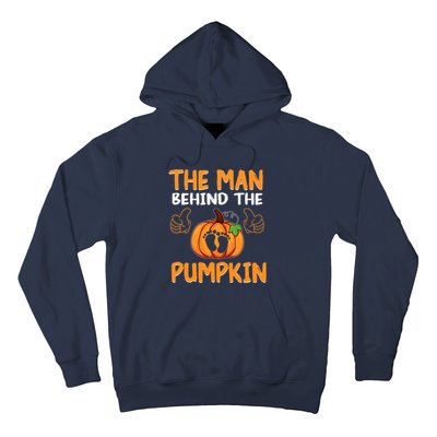 The Man Behind The Pumpkin New Baby Shower Dad Halloween Hoodie