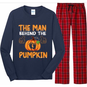 The Man Behind The Pumpkin New Baby Shower Dad Halloween Long Sleeve Pajama Set