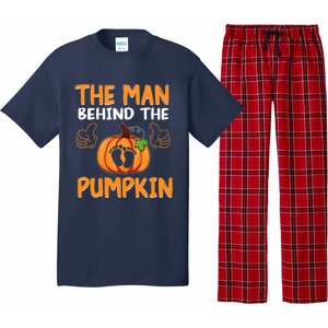 The Man Behind The Pumpkin New Baby Shower Dad Halloween Pajama Set