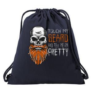 Touch My Beard And Tell Me Im Pretty Funny Halloween Drawstring Bag