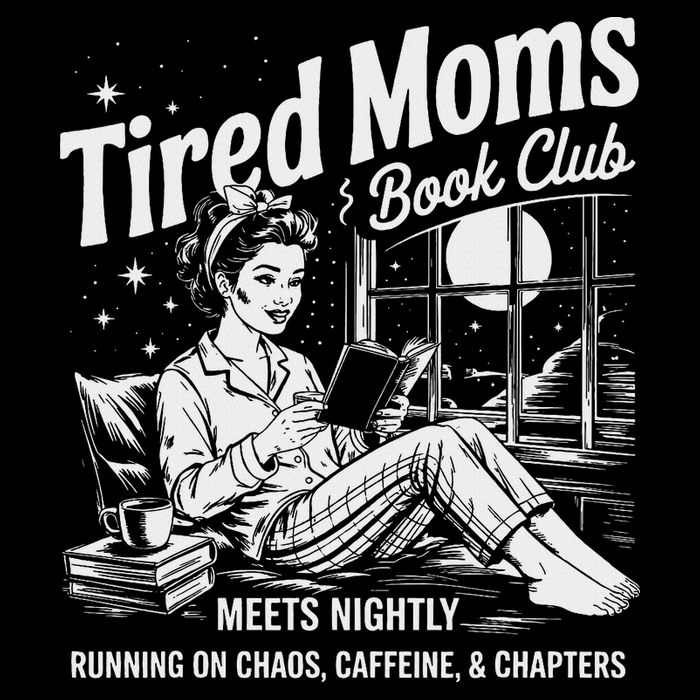 Tired Moms Book Club Reading Mom Book Lovers Mother's Day Tall T-Shirt
