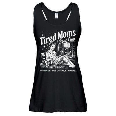 Tired Moms Book Club Reading Mom Book Lovers Mother's Day Ladies Essential Flowy Tank