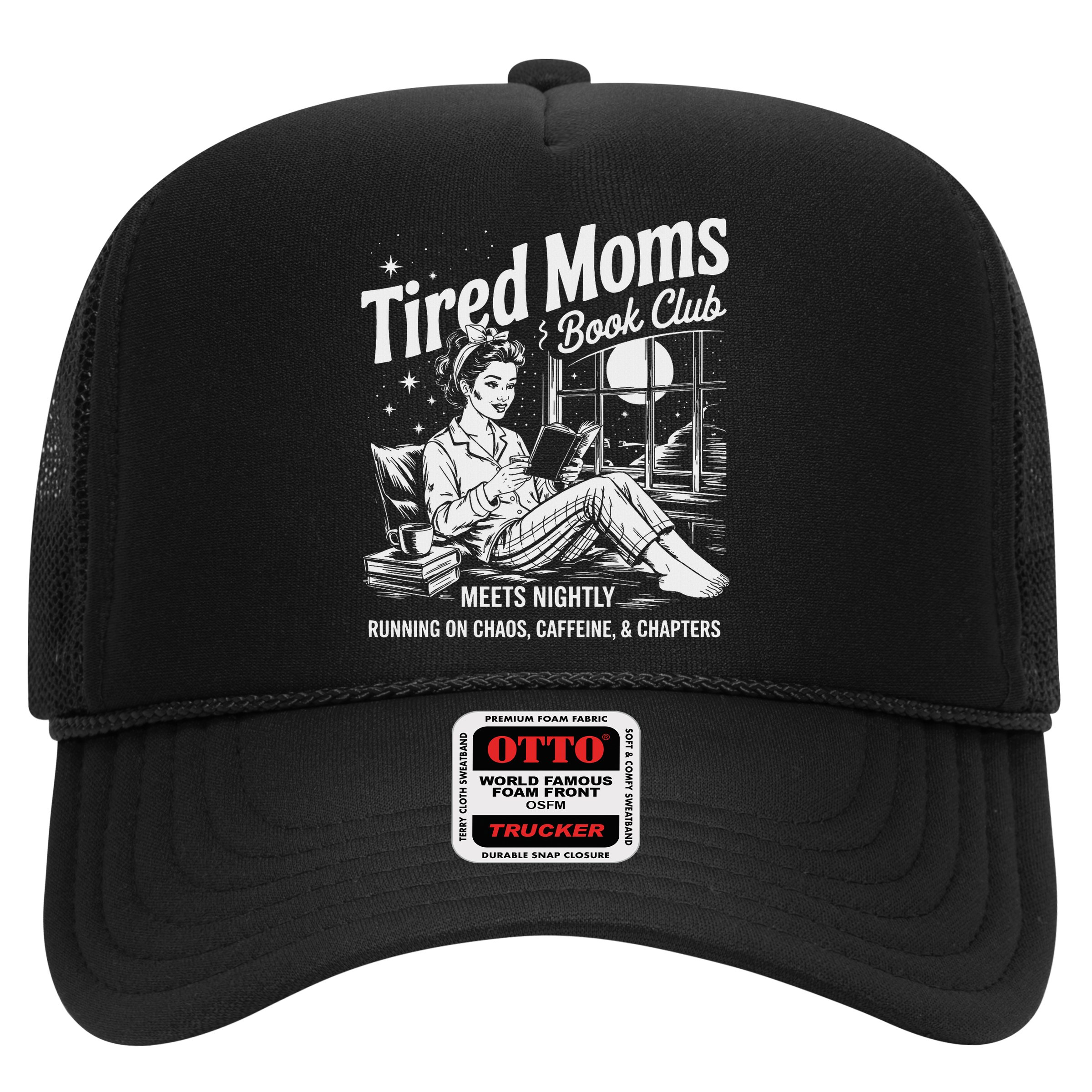 Tired Moms Book Club Reading Mom Book Lovers Mother's Day Hat