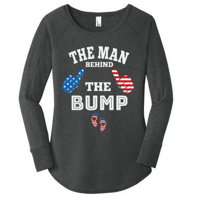 The Man Behind The Baby Bump Women's Perfect Tri Tunic Long Sleeve Shirt