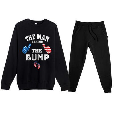 The Man Behind The Baby Bump Premium Crewneck Sweatsuit Set