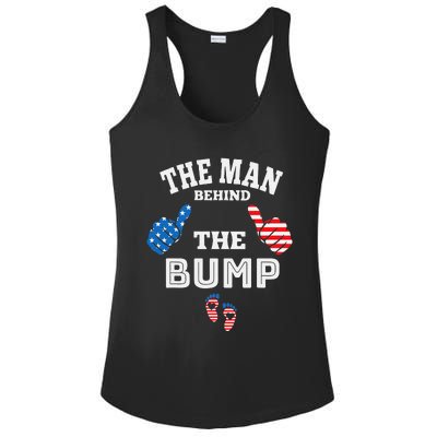 The Man Behind The Baby Bump Ladies PosiCharge Competitor Racerback Tank