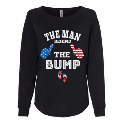 The Man Behind The Baby Bump Womens California Wash Sweatshirt