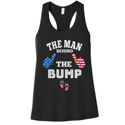 The Man Behind The Baby Bump Women's Racerback Tank