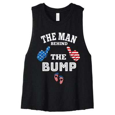 The Man Behind The Baby Bump Women's Racerback Cropped Tank