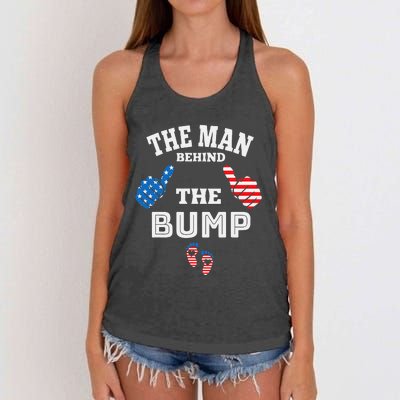 The Man Behind The Baby Bump Women's Knotted Racerback Tank