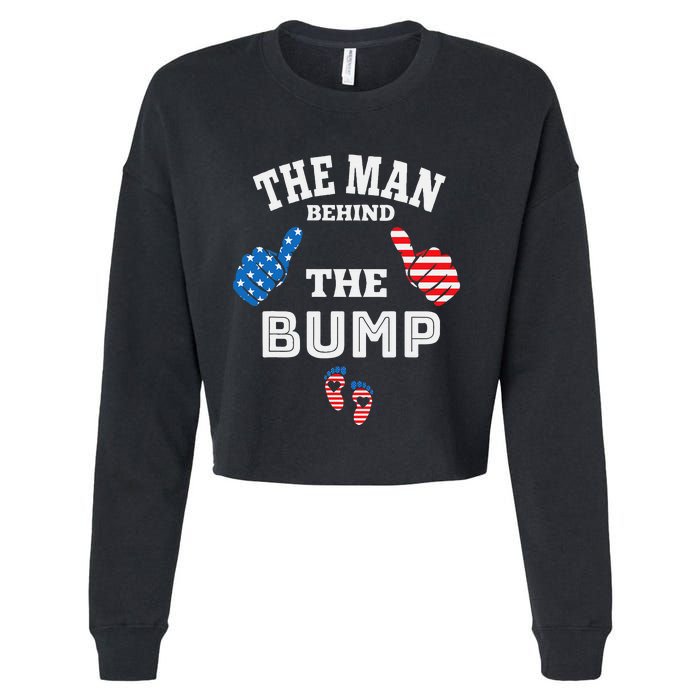 The Man Behind The Baby Bump Cropped Pullover Crew