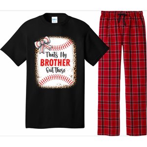 Thats My Brother Out There Baseball Lover Sister Great Gift Pajama Set