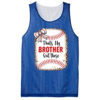 Thats My Brother Out There Baseball Lover Sister Great Gift Mesh Reversible Basketball Jersey Tank