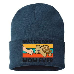 Tortoise Mama Best Tortoise Mom Ever Sustainable Knit Beanie