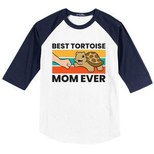 Tortoise Mama Best Tortoise Mom Ever Baseball Sleeve Shirt