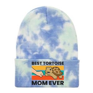 Tortoise Mama Best Tortoise Mom Ever Tie Dye 12in Knit Beanie