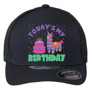 Todays My Birthday Llama Party Flexfit Unipanel Trucker Cap