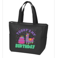 Todays My Birthday Llama Party Zip Tote Bag