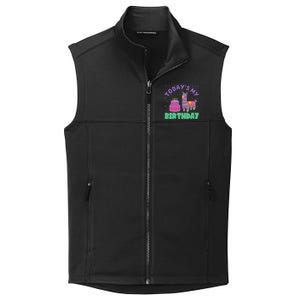 Todays My Birthday Llama Party Collective Smooth Fleece Vest