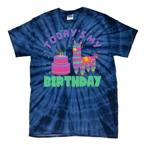 Todays My Birthday Llama Party Tie-Dye T-Shirt