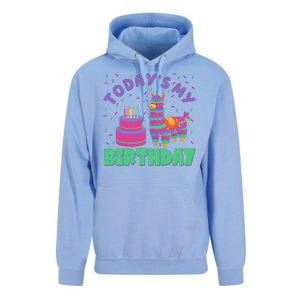 Todays My Birthday Llama Party Unisex Surf Hoodie