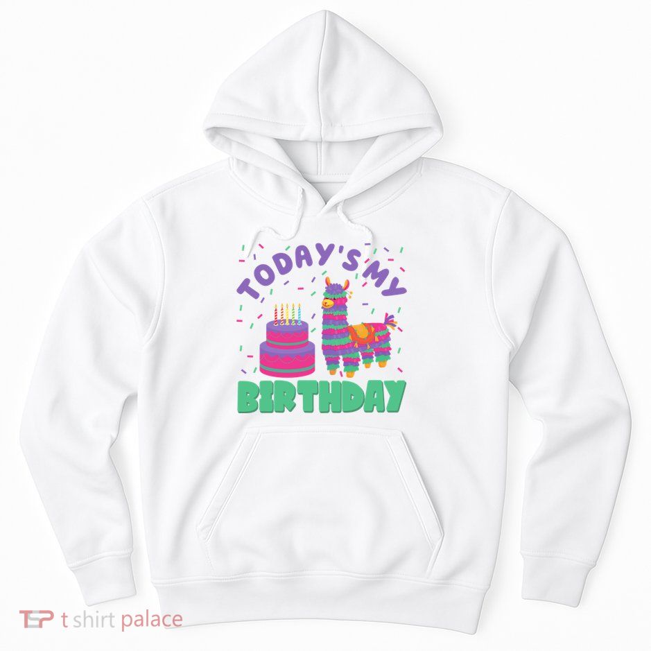 Todays My Birthday Llama Party Hoodie