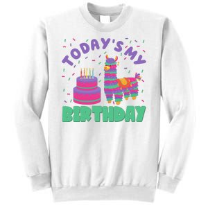 Todays My Birthday Llama Party Sweatshirt