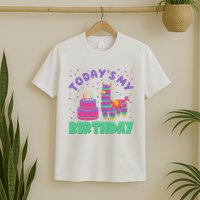 Todays My Birthday Llama Party T-Shirt