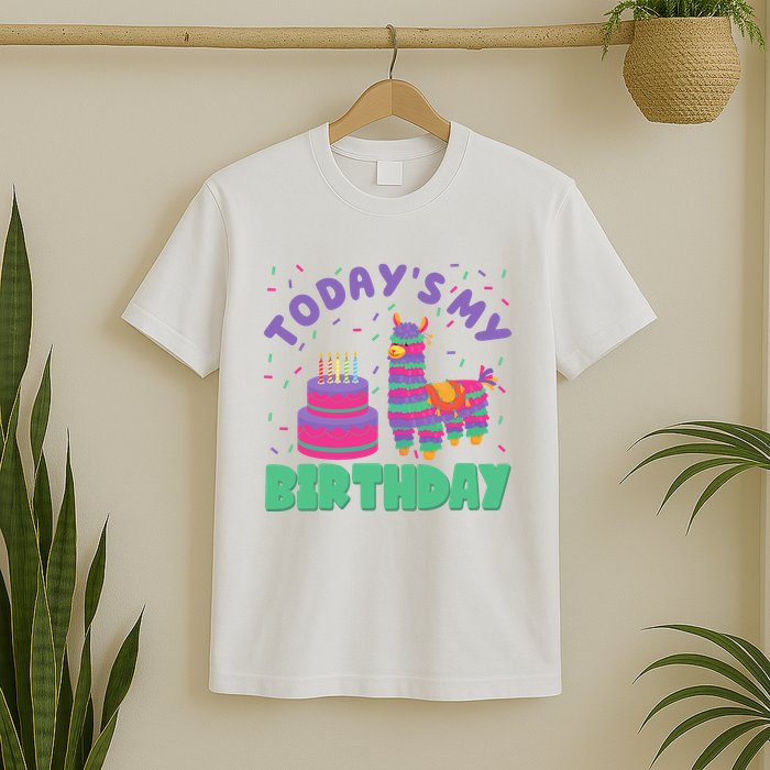 Todays My Birthday Llama Party T-Shirt