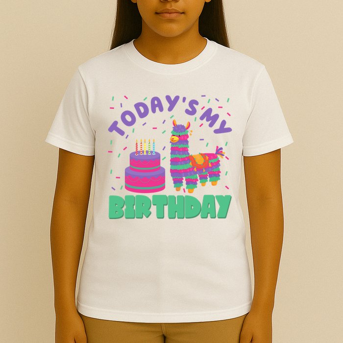 Todays My Birthday Llama Party T-Shirt
