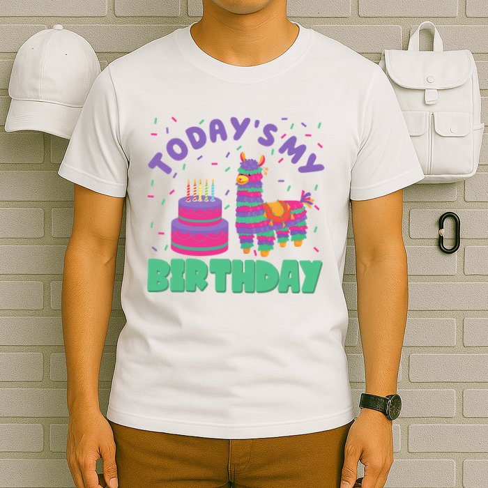 Todays My Birthday Llama Party T-Shirt