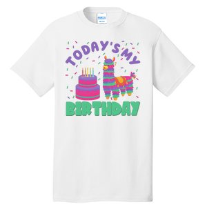 Todays My Birthday Llama Party Tall T-Shirt