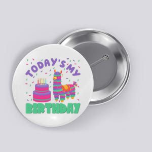 Todays My Birthday Llama Party Button