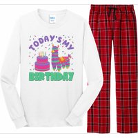 Todays My Birthday Llama Party Long Sleeve Pajama Set